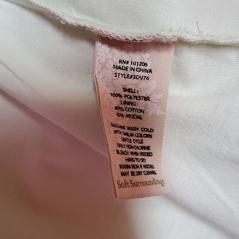 New Soft Surroundings Semi Sheer Overlay Long Sleeve Top Size L - Picture 9 of 10